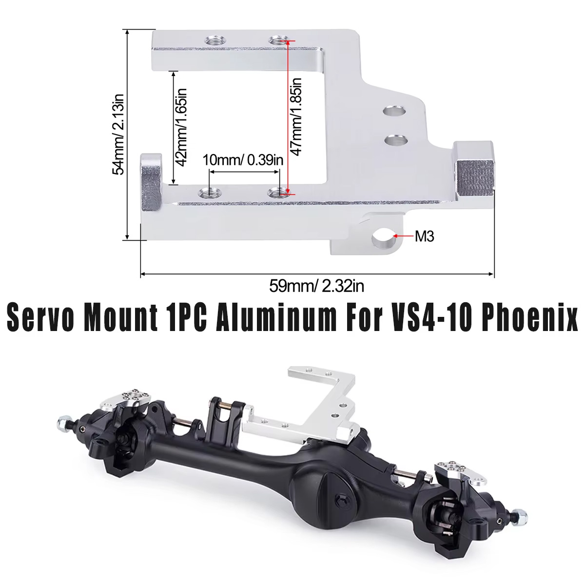 Servo Bracket - Suporte de alumínio para servo, 1