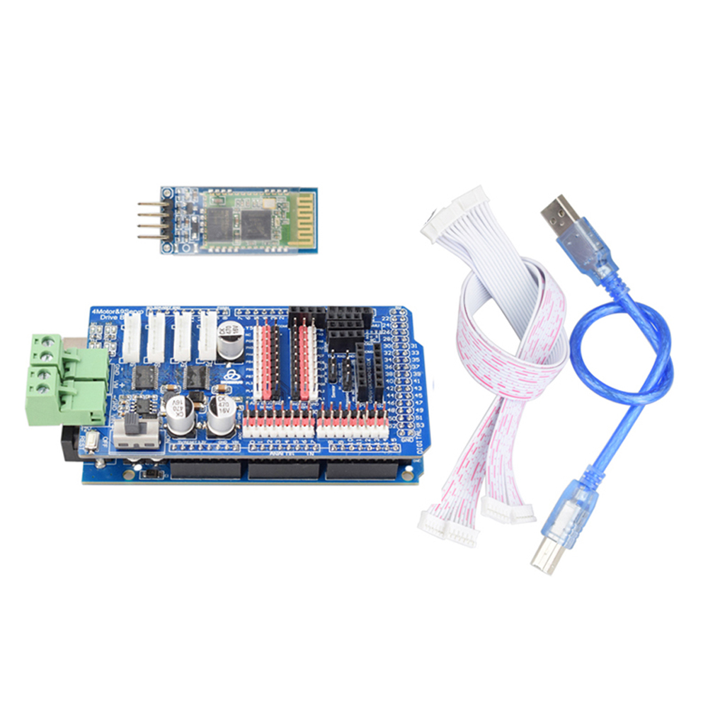 Robot Arm Kit - Arduino Mega2560 Controle RC 4WD Robô