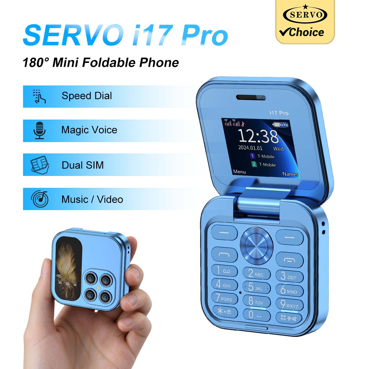 SERVO Mini Celular Dobrável de - Servo Pan Tilt avaliação e preço