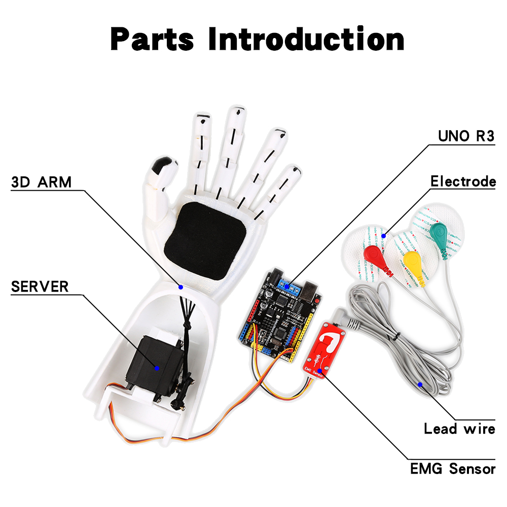Sensor EMG Braço robótico Sens - Robot Arm Kit avaliação e preço