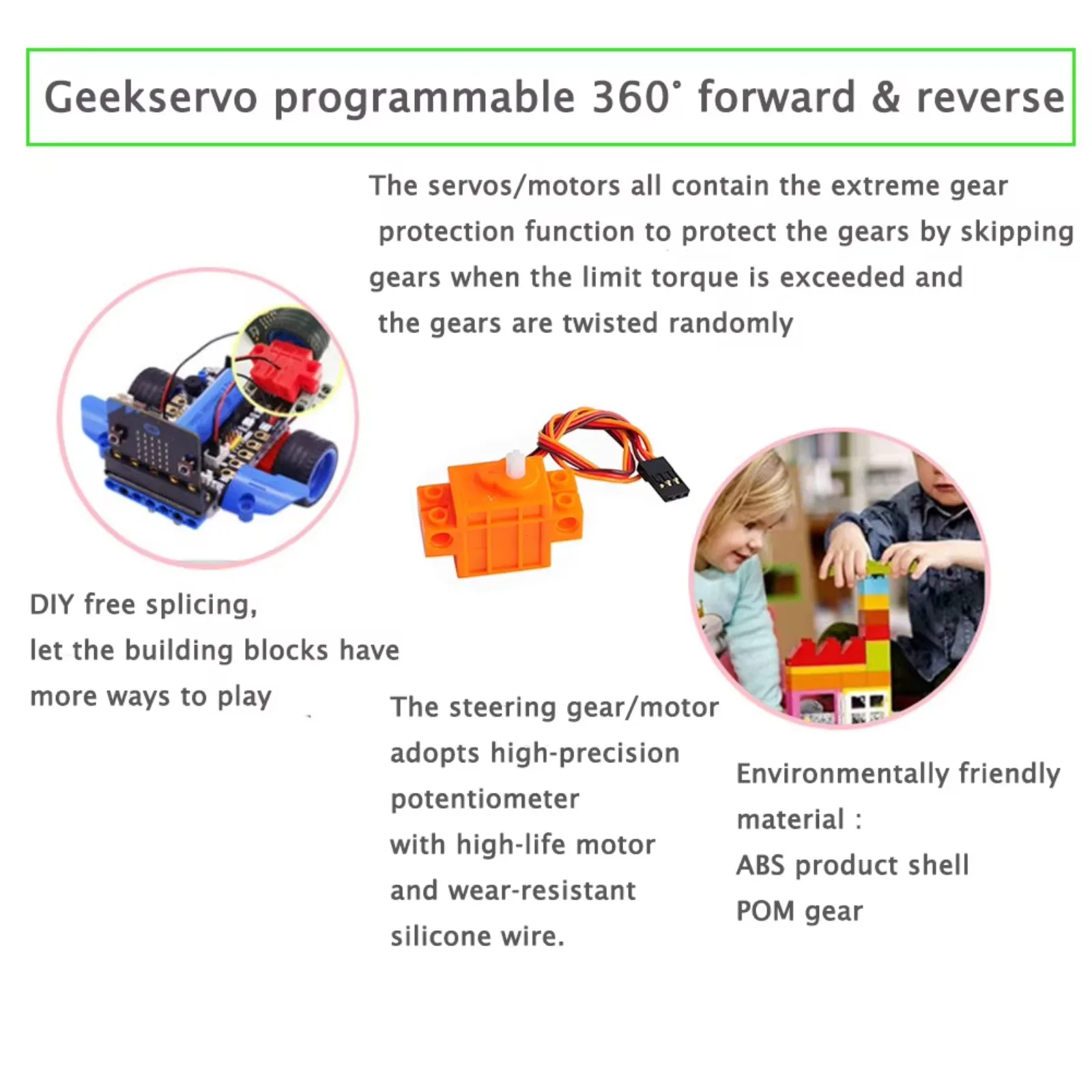 4 unidades de Geekservo, servo - Microbit Robot avaliação e preço